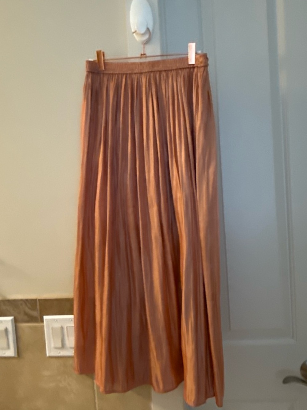 Pleated Maxi Skirt in metallic  - Women Skirts